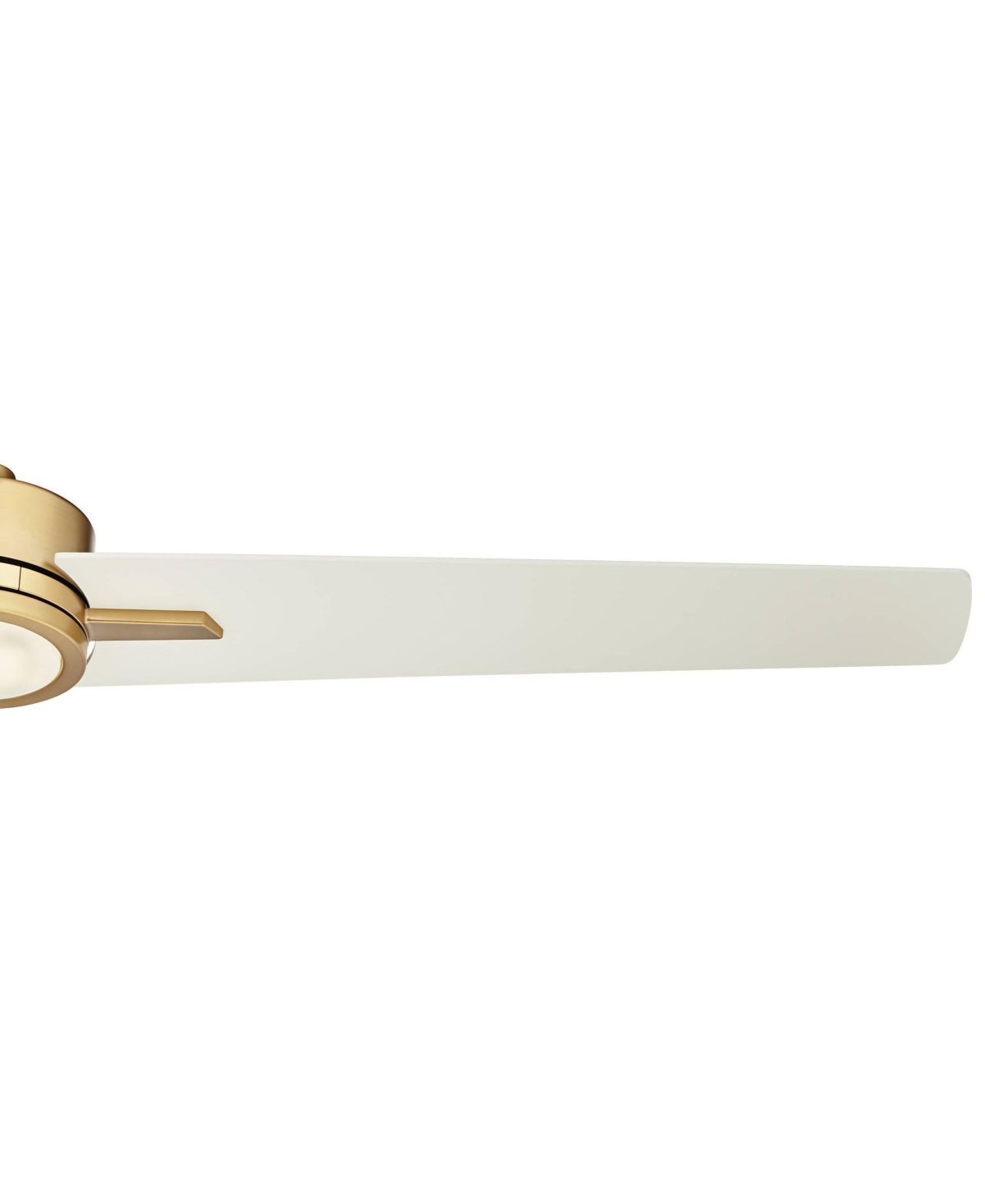 Casa Vieja Monte Largo Modern Mid Century Indoor Ceiling Fan 3 Blade Led Light Remote Control Soft Brass Finish White Blades Bedroom Living Room K