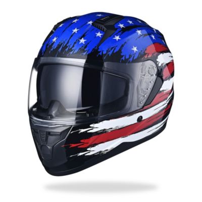 RUN-F Full Face Motorcycle Helmet Dual Visor DOT Approved L