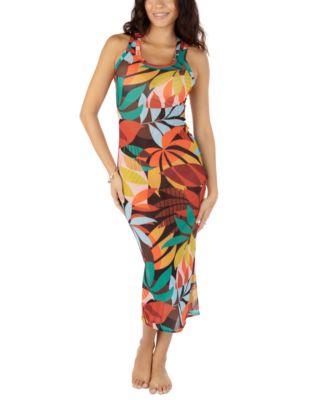 Hurley Juniors' Jungle Beach Midi Dress Cover-Up - Macy's