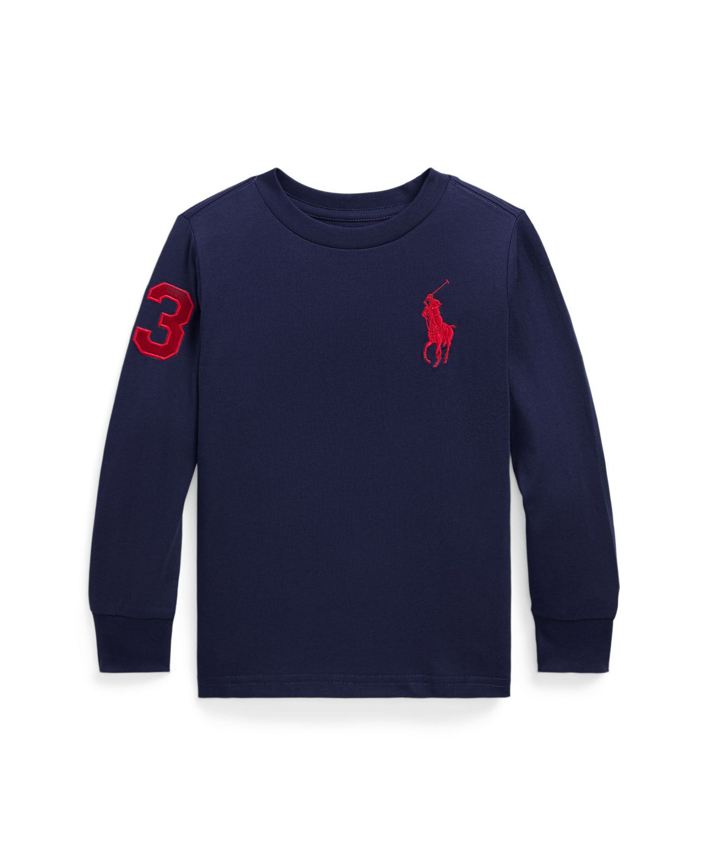 Футболка Polo Ralph Lauren Big Pony Cotton Jersey T-shirt для мальчиков, цвет: Тёмно-синий — фото 1