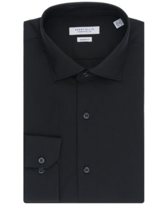 Perry Ellis Men's Modern-Fit Lux Twill Solid Dress Shirt