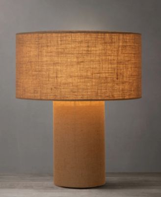 Moonlight 19" Natural Burlap 4-Way Rotary Switch Table Lamp
