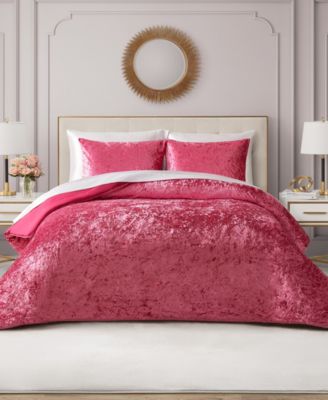 Crushed Velvet 3-Pc. Comforter Set, Full/Queen