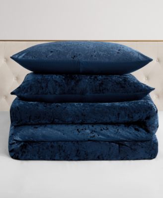 Crushed Velvet 3-Pc. Comforter Set, Full/Queen