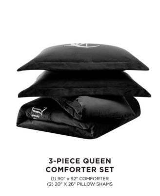 Reversible Velvet Comforter Set, Full/Queen