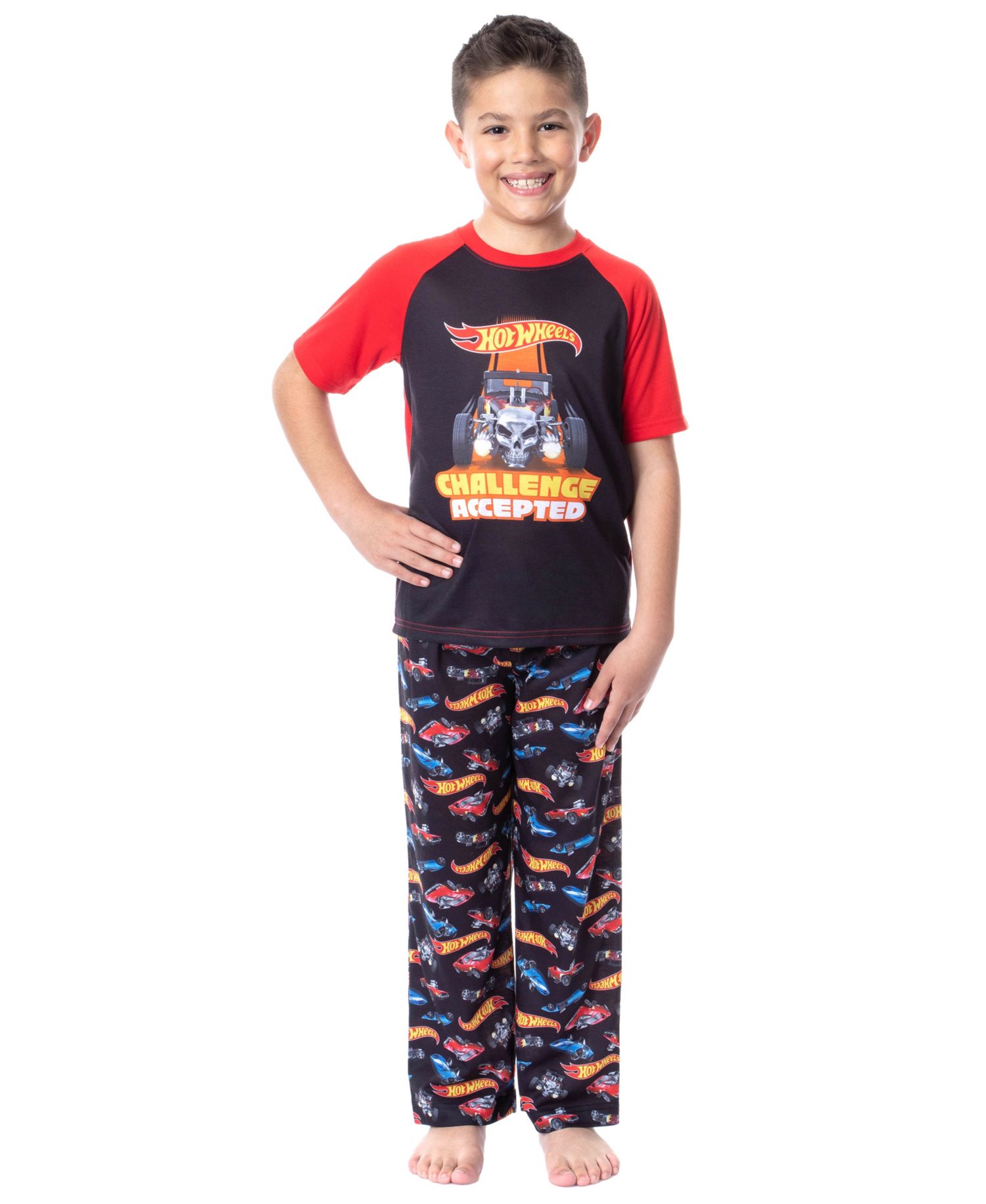 Cars Boys' Challenge Accepted Raglan Kids Sleep Pajama Set