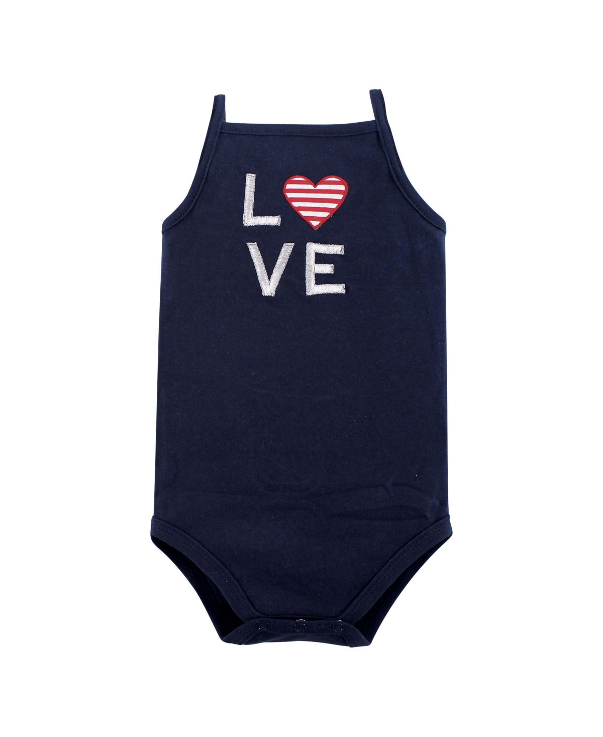 Hudson Baby Baby Girls Cotton Sleeveless Bodysuits 5pk, Shining Stars Stripes