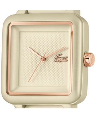 Women's Lacoste 12.12 Flow Champagne Silicone Strap Watch 26mm