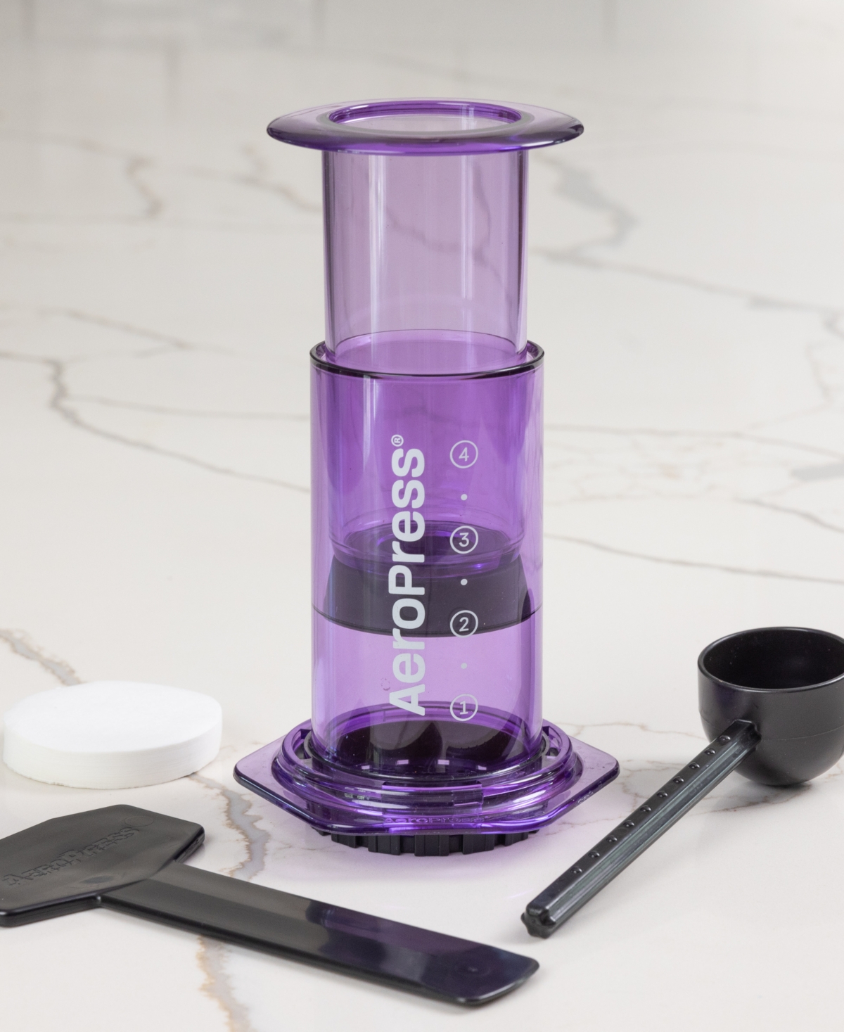 Aeropress 3-in-1 Technology Single-cup Travel Coffee Maker In Purple