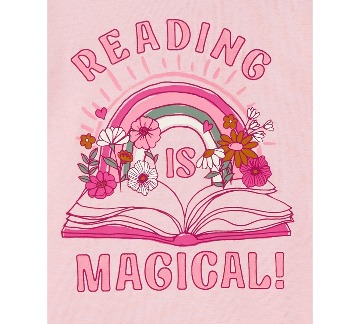 Carter's Little & Big Girls Reading 100% Snug Fit Cotton Pajamas, 4 Piece Set