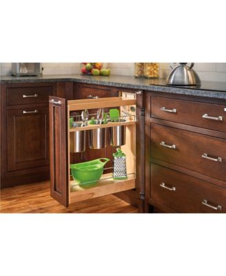 8" Pull Out Kitchen Cabinet Organizer w/ Soft-Close, 448UT-BCSC8C