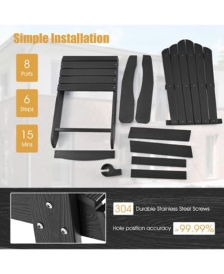 Weather Resistant HIPS Outdoor Adirondack Chair with Cup Holder