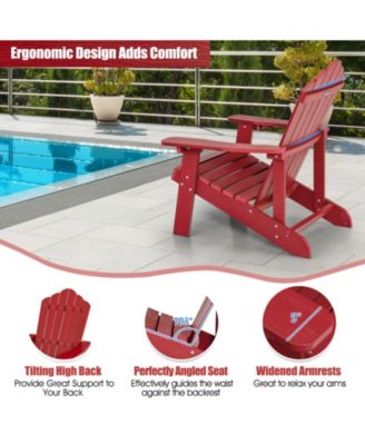Weather Resistant HIPS Outdoor Adirondack Chair with Cup Holder