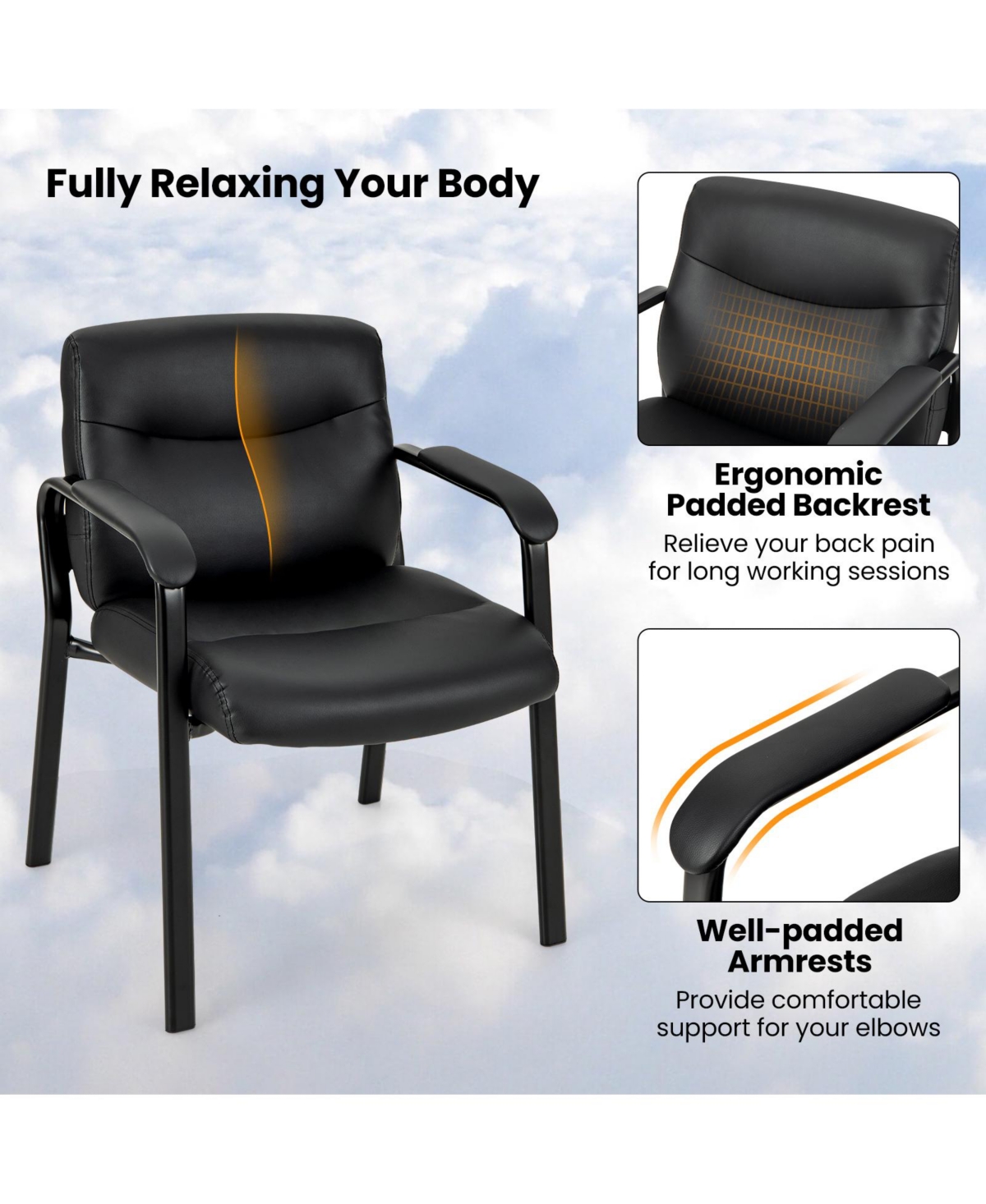 Waiting Room Chair No Wheels Set of 2