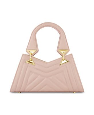 Angular Quilted Napa Leather Handbag