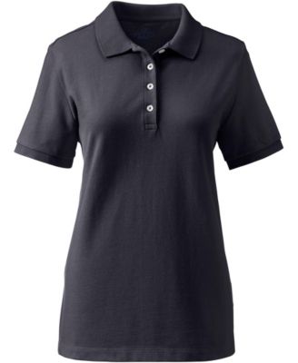 Women's Banded Short Sleeve Fem Fit Mesh Polo