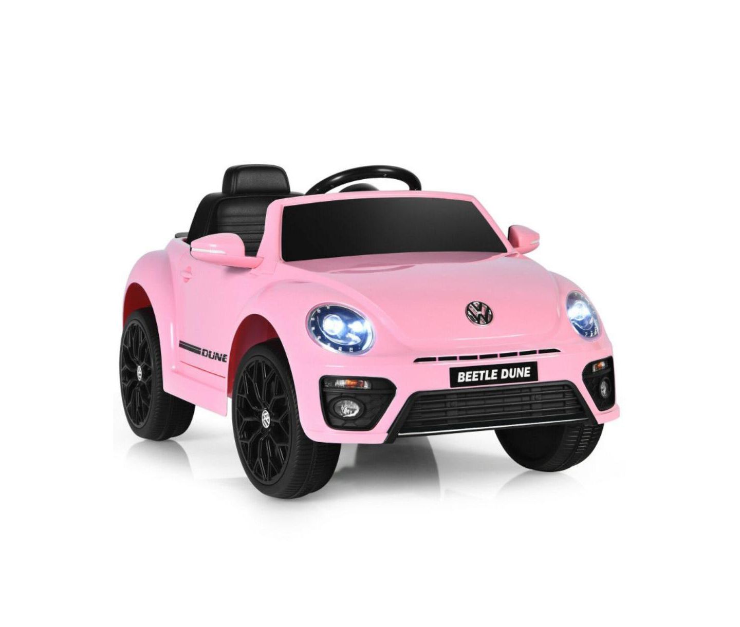 Детская игрушка VEBREDA Volkswagen Beetle Electric Remote Control Kids' Ride-On Car, 66 lb. Capacity, Ages 3+, цвет: Розовый — фото 1