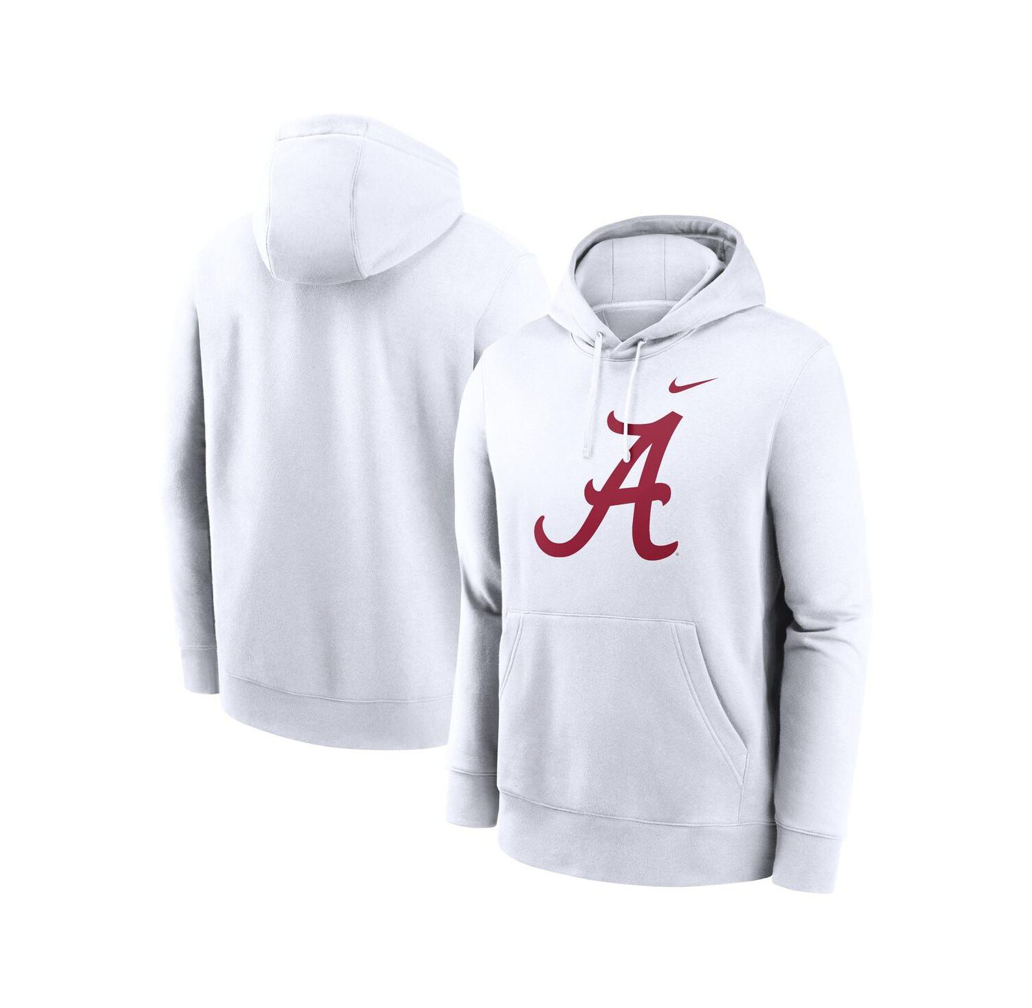 Men's White Alabama Crimson Tide Primetime Evergreen Club Fleece Pullover Hoodie