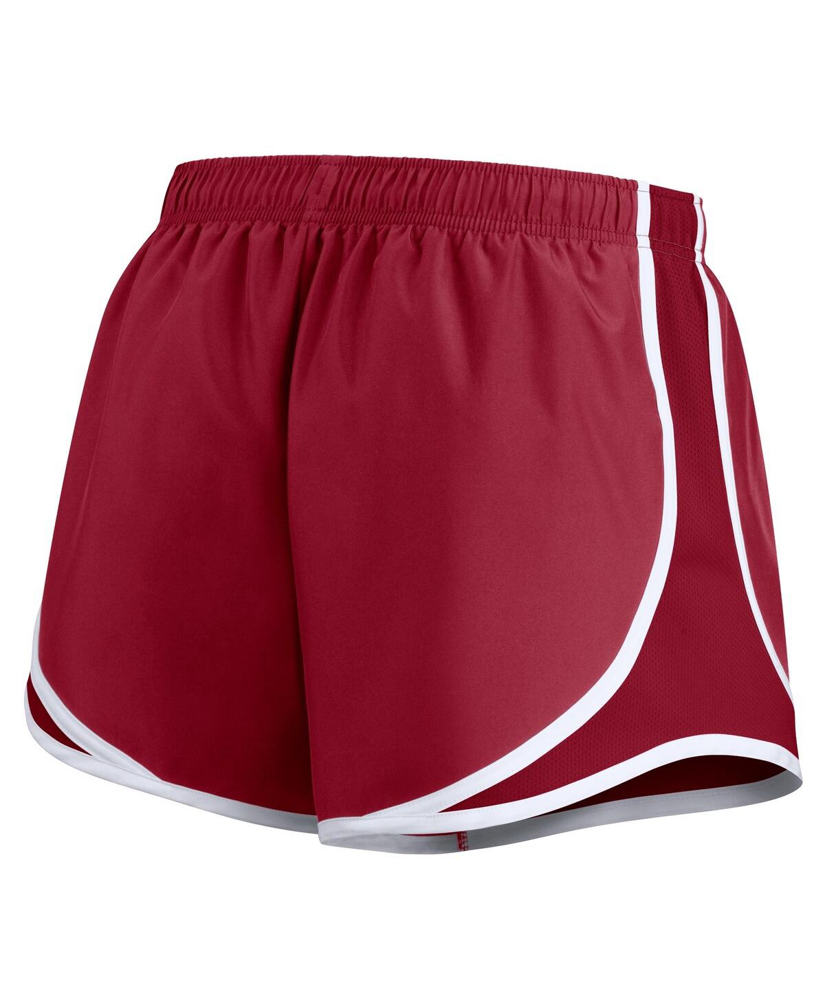 Nike Women's Cardinal Usc Trojans Primetime Tempo Performance Shorts In Cardinal,white