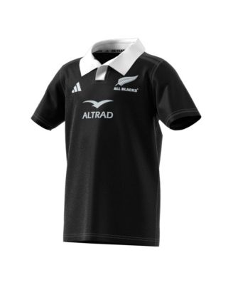 Big Boys and Girls Black New Zealand Rugby 2024/25 Home Replica Jersey