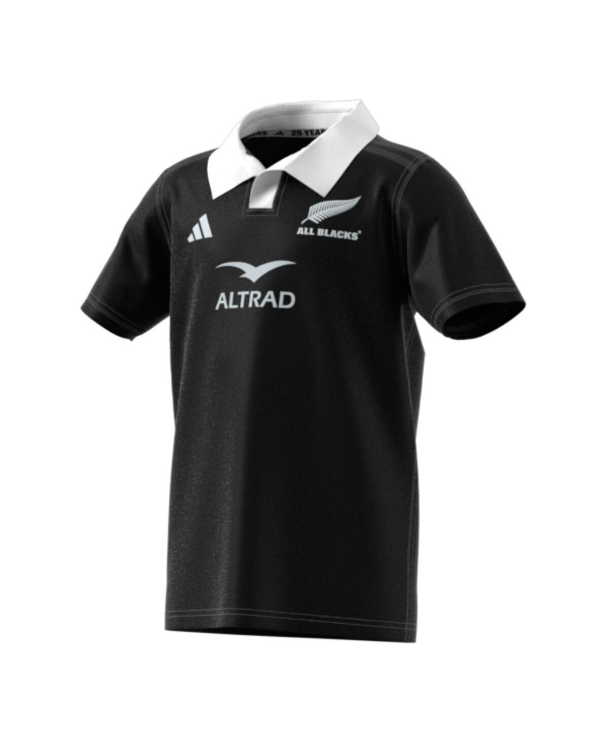 Adidas Big Boys and GirlsNew Zealand Rugby 2024/25 Home Replica Jersey - Black