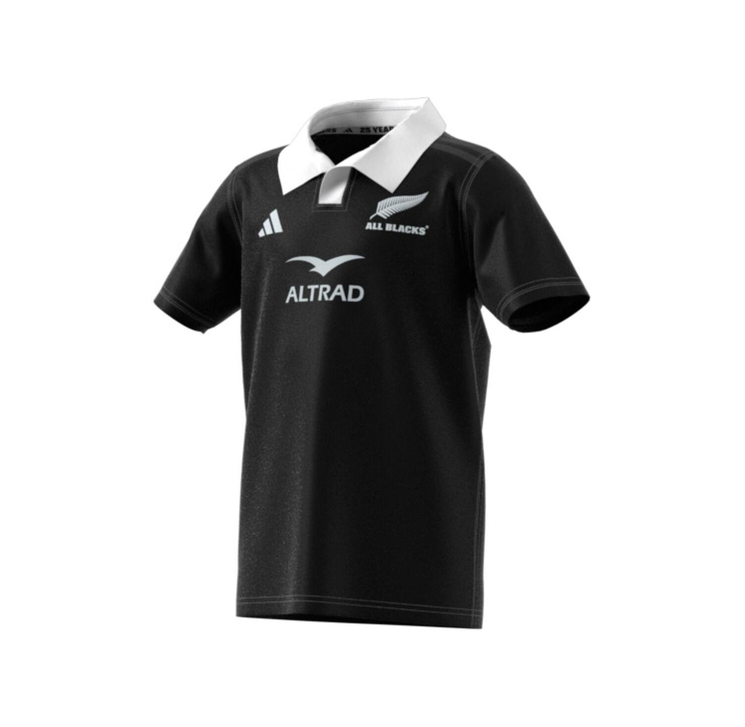 Big Boys and Girls Black New Zealand Rugby 2024/25 Home Replica Jersey