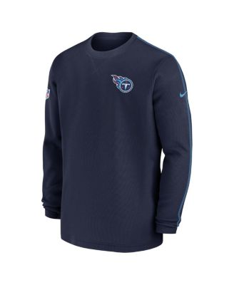 Men's Navy Tennessee Titans 2024 Sideline Coaches Long Sleeve Top