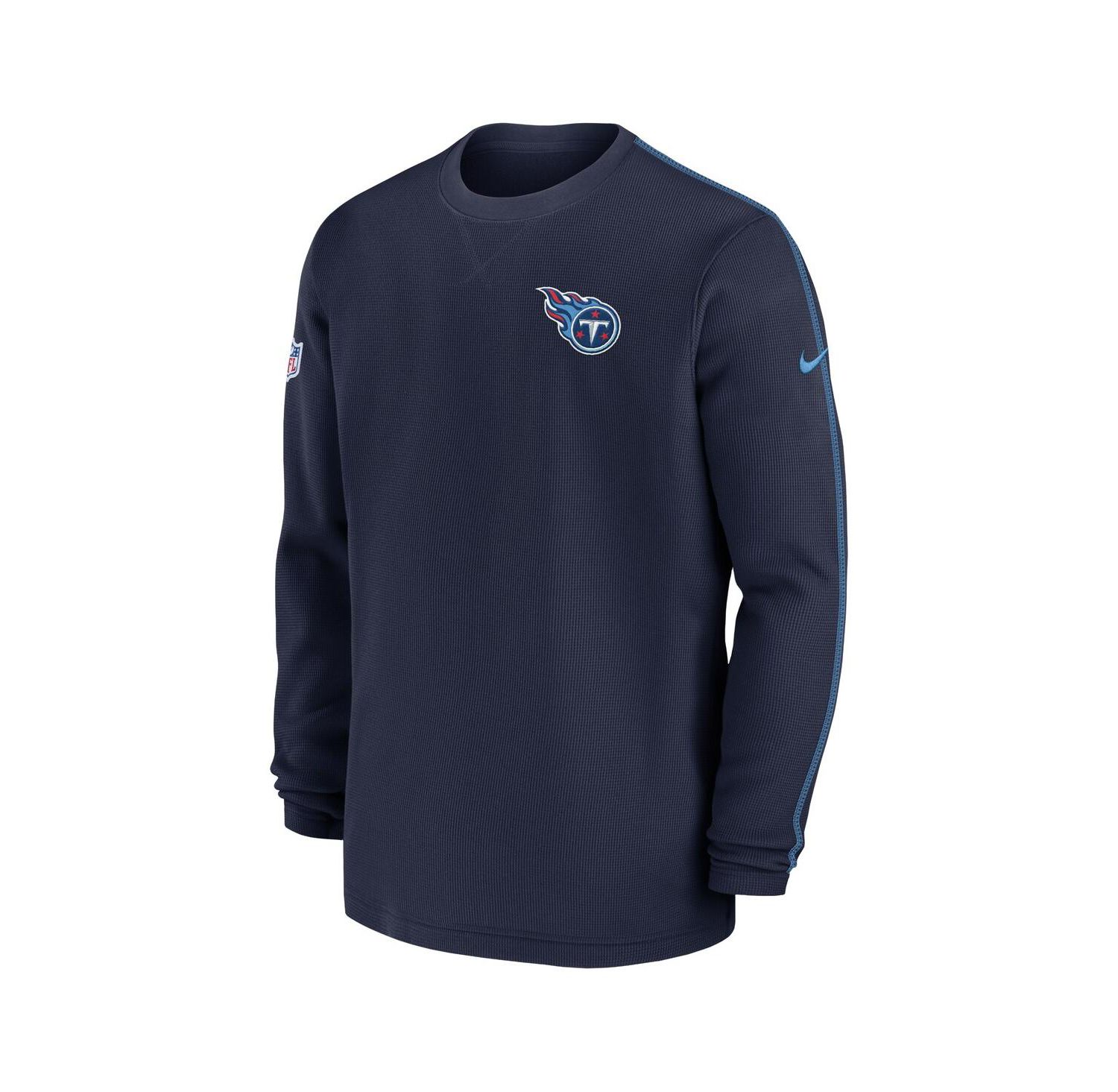 Men's Navy Tennessee Titans 2024 Sideline Coaches Long Sleeve Top