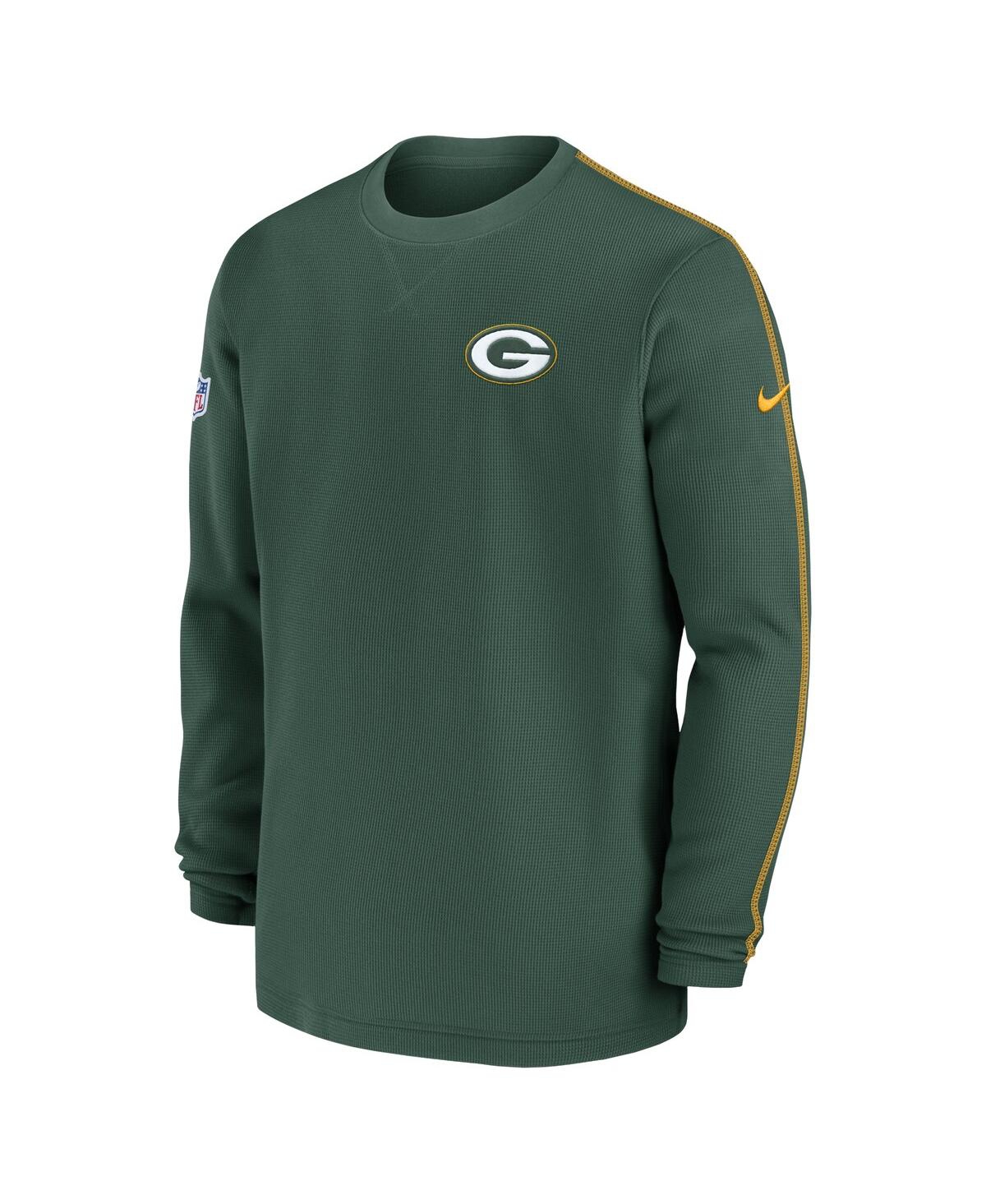 Nike Men'sGreen Bay Packers 2024 Sideline Coaches Long Sleeve Top - Green, Gold