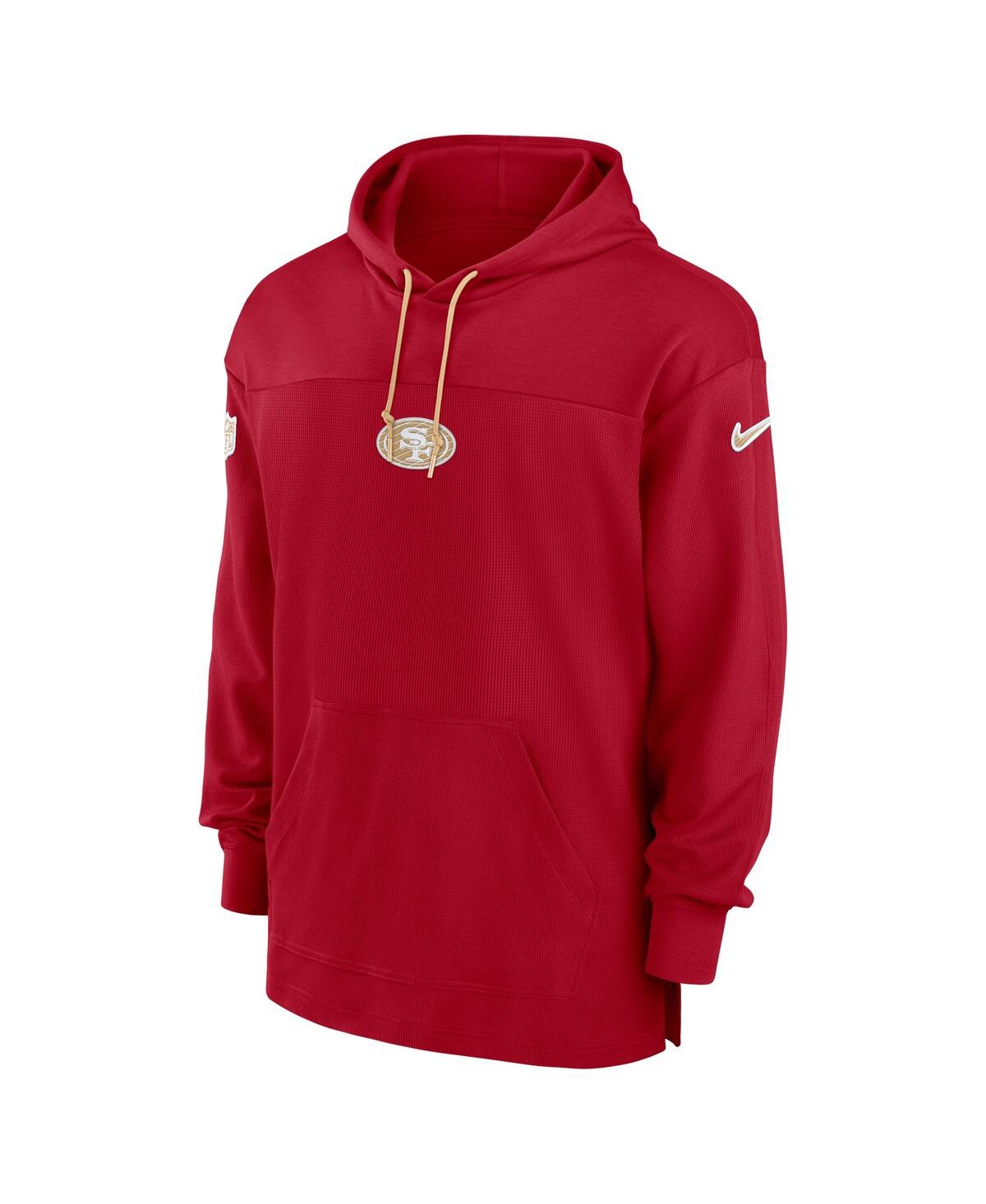 Nike Men'sSan Francisco 49ers Sideline Jersey Performance Pullover Hoodie - Scarlet