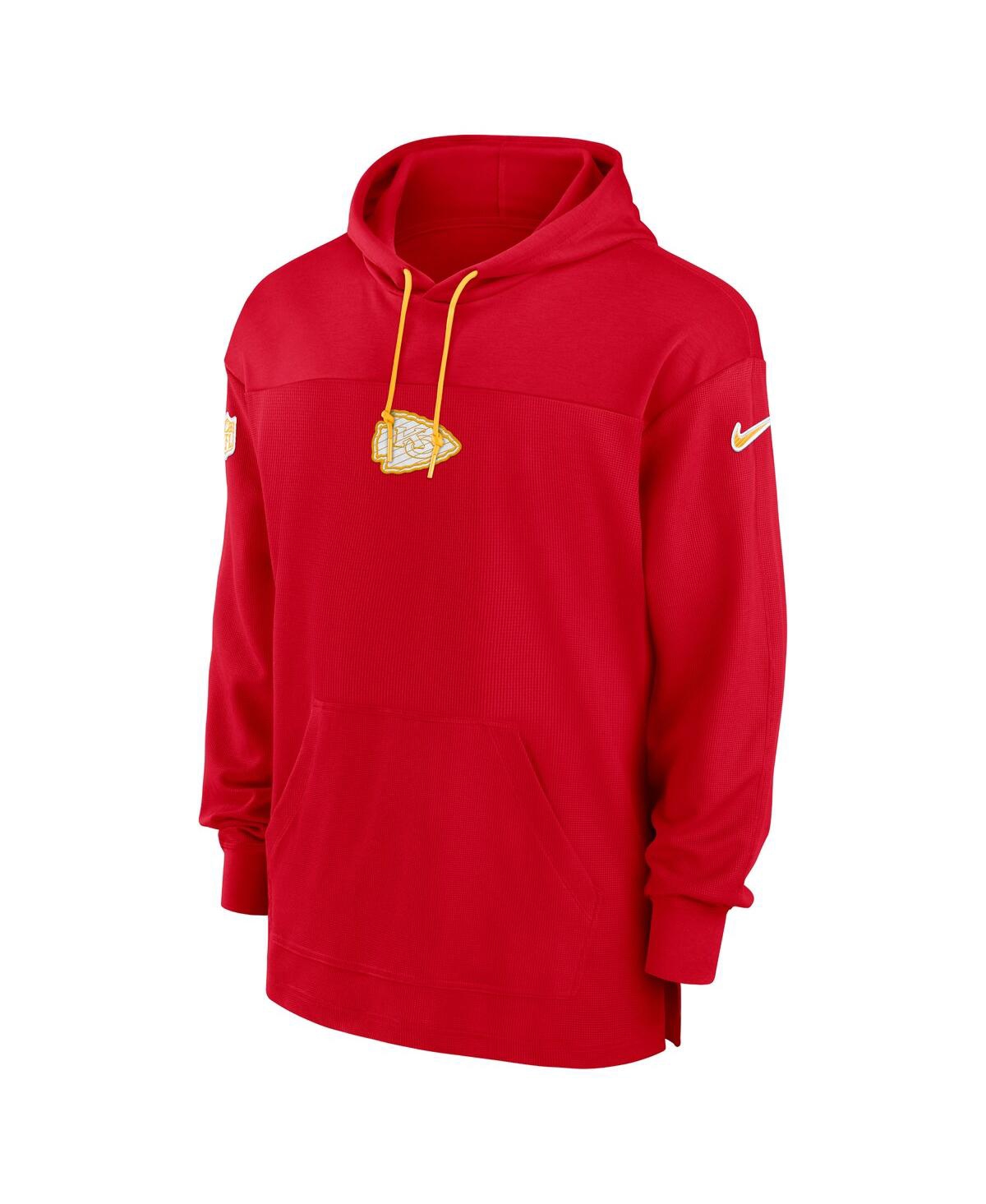 Nike Men'sKansas City Chiefs Sideline Jersey Performance Pullover Hoodie - Red
