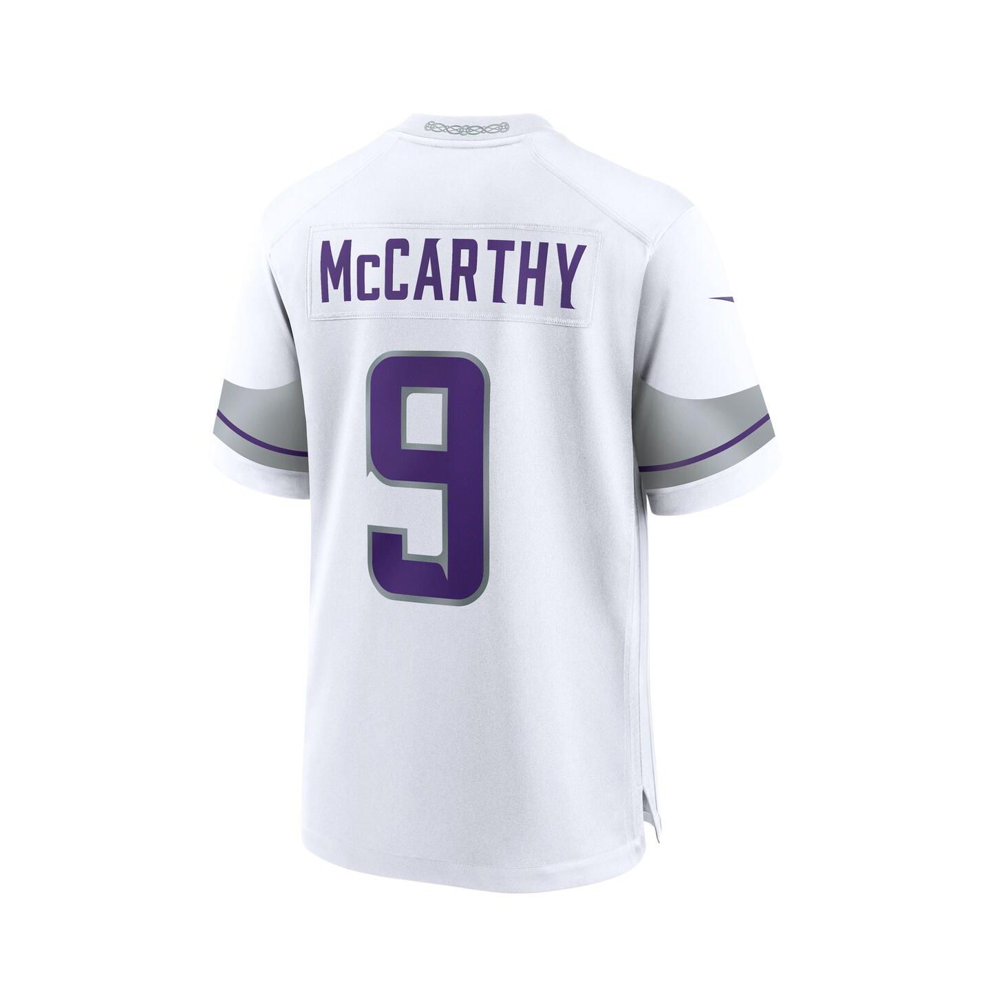 Мужской топ Nike J.J. McCarthy Minnesota Vikings Alternate Game Player Jersey, цвет: Белый — фото 2
