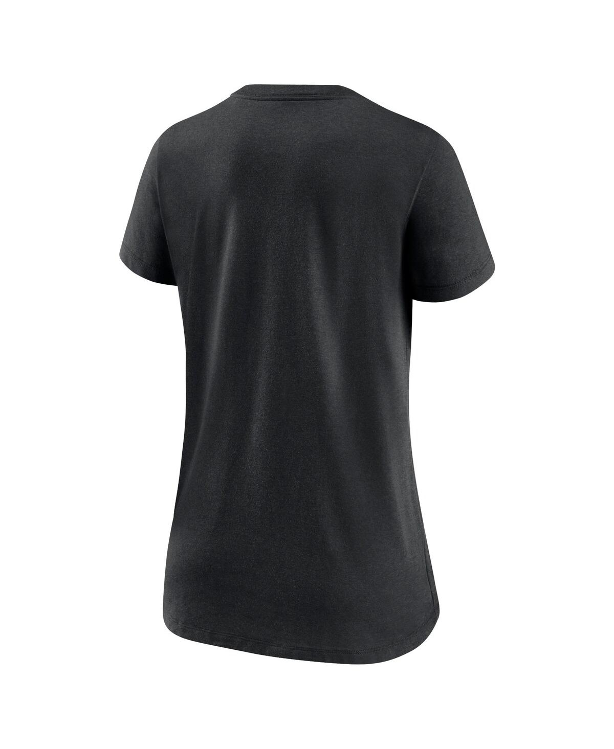 Nike Women's Heathered Black Cincinnati Bengals Lock Up Tri-blend V-neck T-shirt In Black