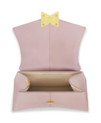 Gold Plated Hardware Angular Leather Handbag