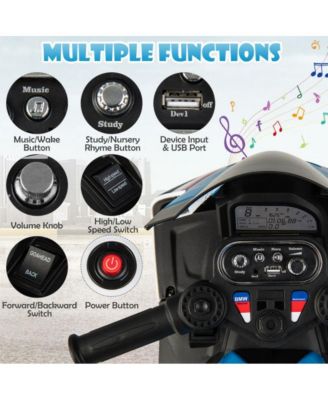 12V Licensed BMW Kids Motorcycle Ride-On Toy for 37-96 Months Old Kids