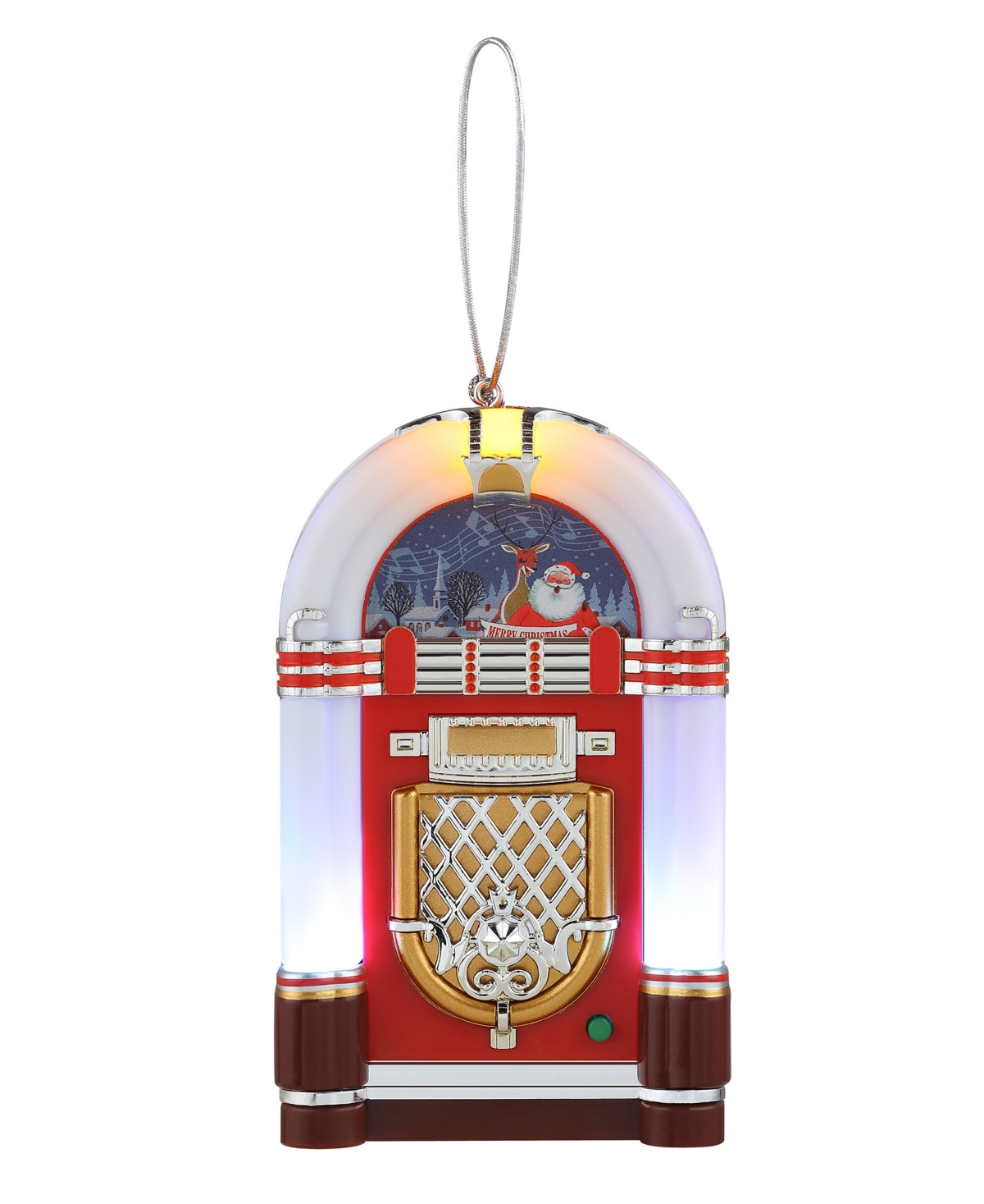 Mr. Christmas Mini Juke Box White In Multi