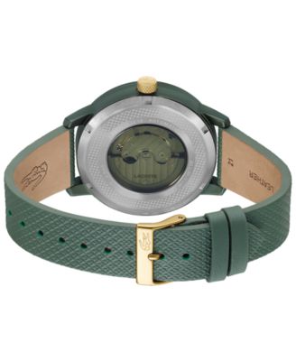 L.12.12 Automatique Men's Green Leather Strap Watch 44mm