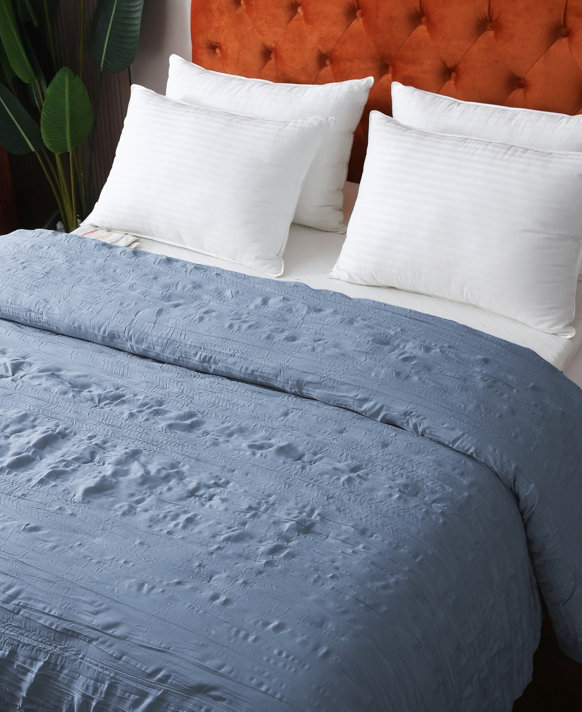 St. James Home St James Home Crinkled Down Alternative Comforter, Twin In Blue