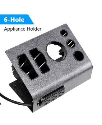 2 Packs Flat Iron Appliance Holder Salon Blow Dryer Desktop Stand w/ 3 Outlets