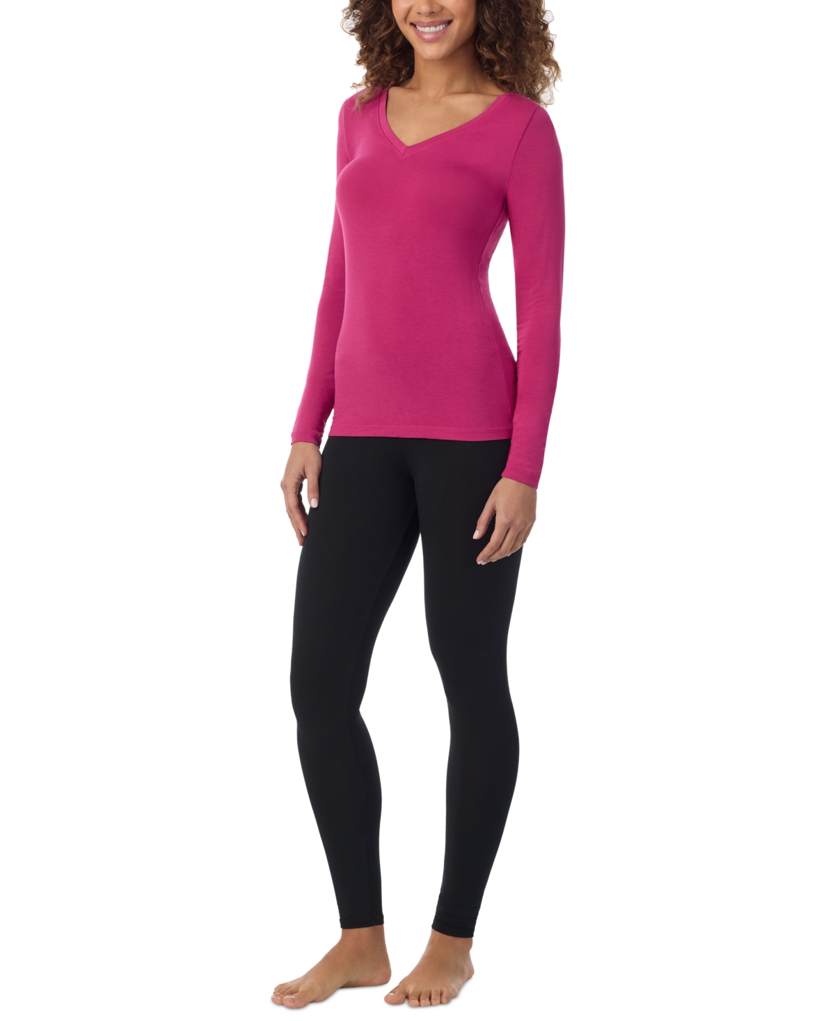 Cuddl Duds Women's Softwear Stretch V-Neck Top