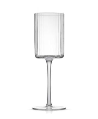 Elle Fluted Cylinder White Wine Glasses, Set of 2