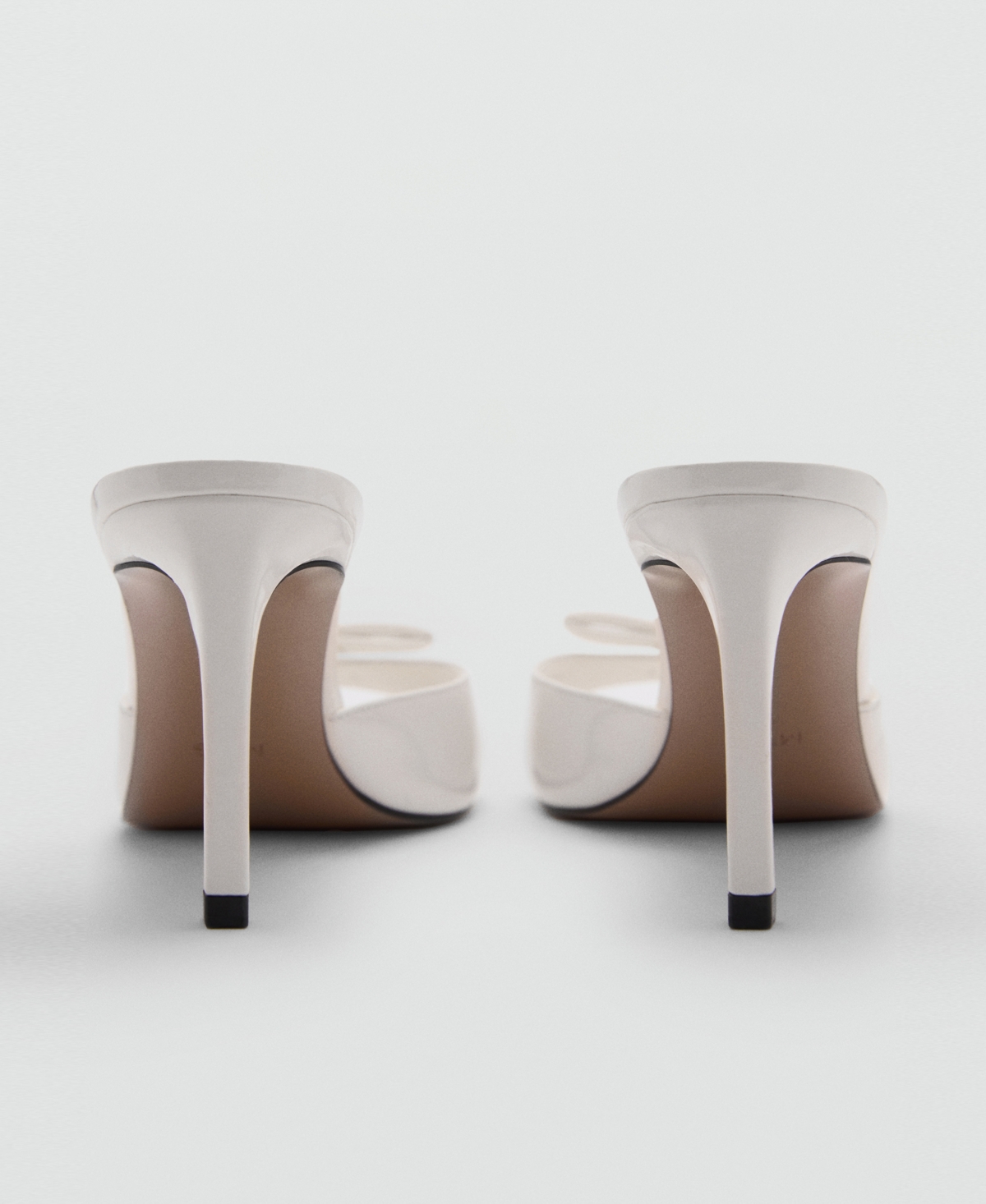 Mango Bow Heel Sandals White In White