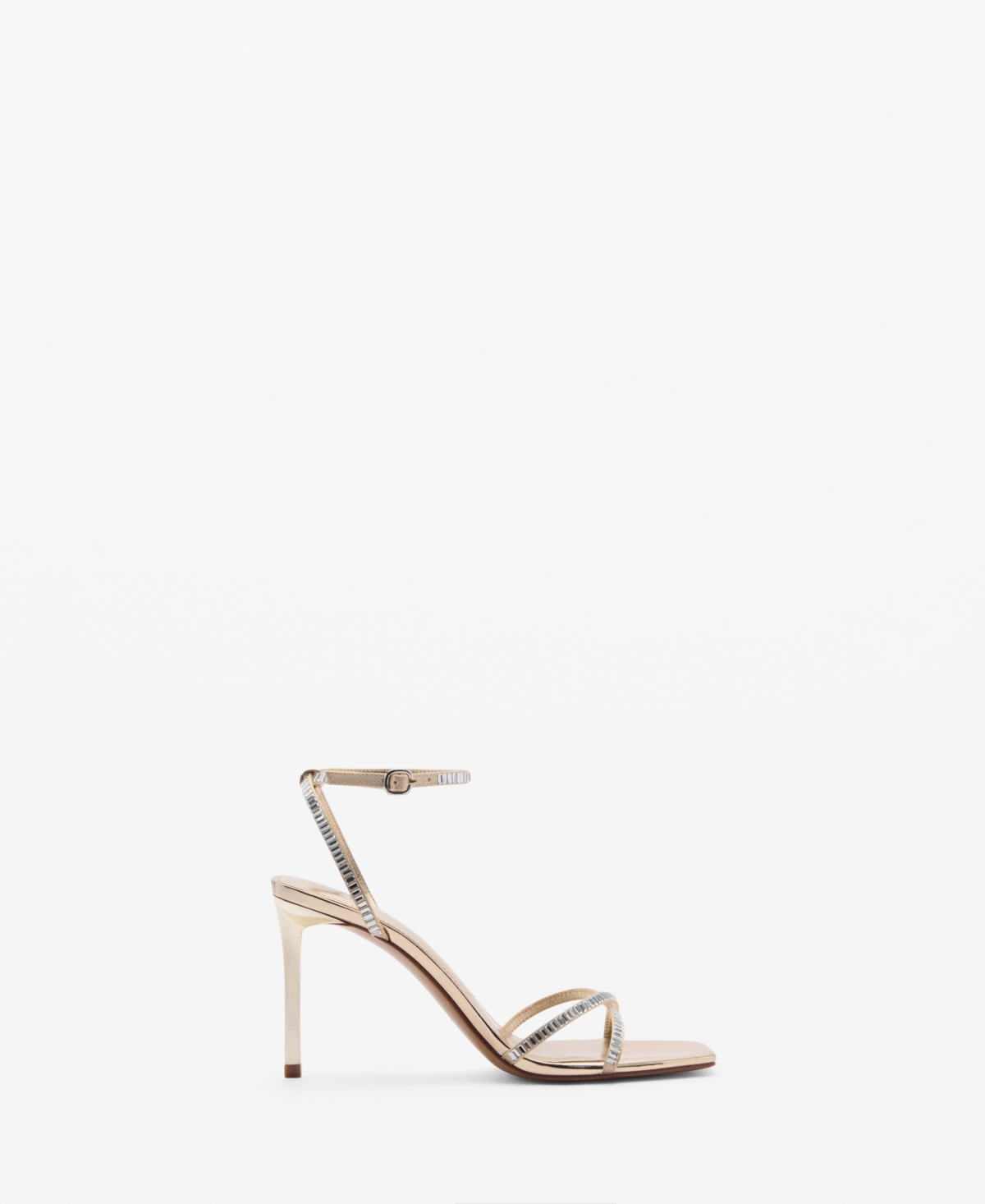 Mango Women's Strass Strap Heeled Sandals