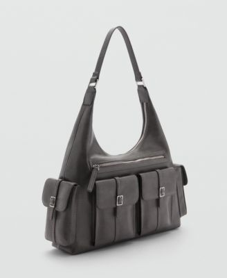 MANGO Women's Cargo Pockets Shoulder Bag