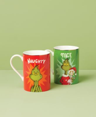 Grinchmas Naughty & Nice Mugs, Set of 2