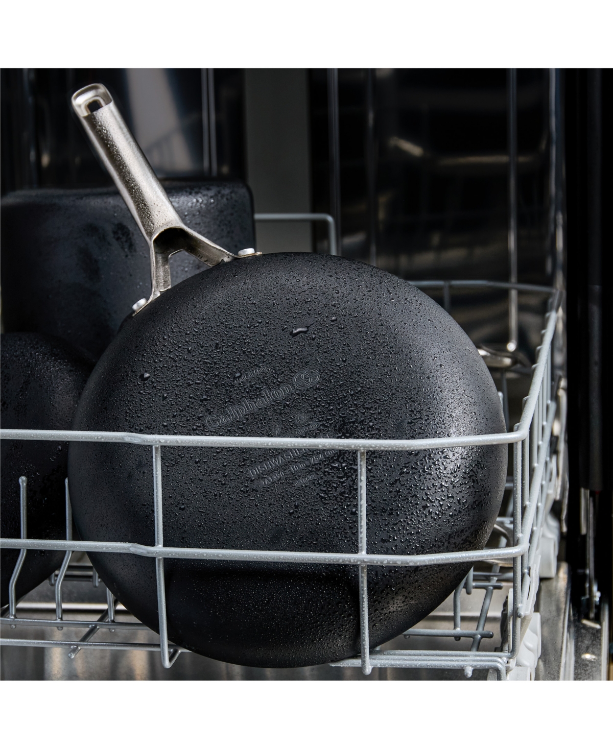 Shop Calphalon Hard-anodized Nonstick 8" And 10" Frying Pan Set In Black