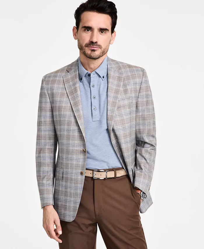 Men's Classic-Fit Plaid Sport Coat