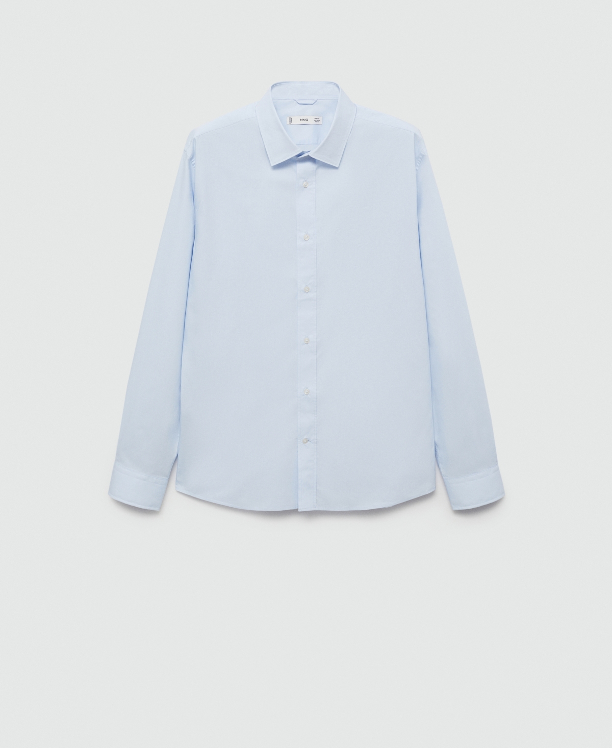 Mango Men's Cotton Long-Sleeved Shirt