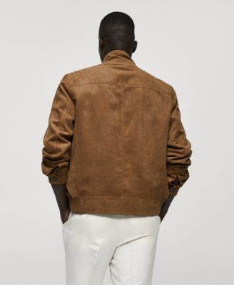 MANGO Men's Slim-Fit Faux-Suede Jacket