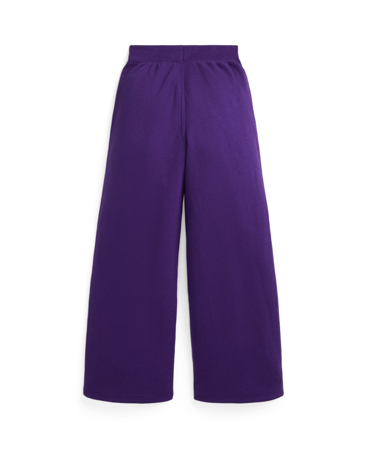 Polo Ralph Lauren Big Girls Fleece Wide Leg Sweatpant - Opulent Purple With Stafford Green